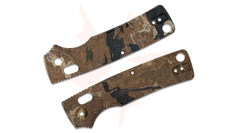 Vosteed Porcupine ModSwap Replacement Handle Scales, Yellow Canvas Rag Burl Micarta, Knife Not Included