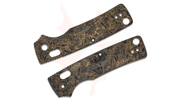 Vosteed Porcupine ModSwap Replacement Handle Scales, Dark Matter Gold FatCarbon, Knife Not Included