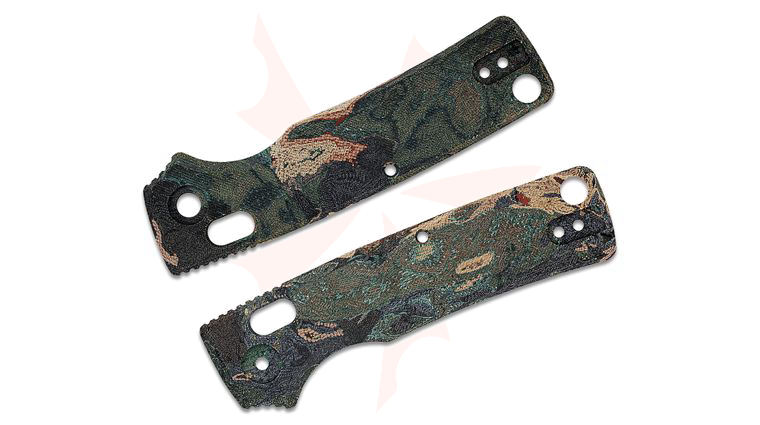 Vosteed Porcupine ModSwap Replacement Handle Scales, Green Canvas Rag Burl Micarta, Knife Not Included