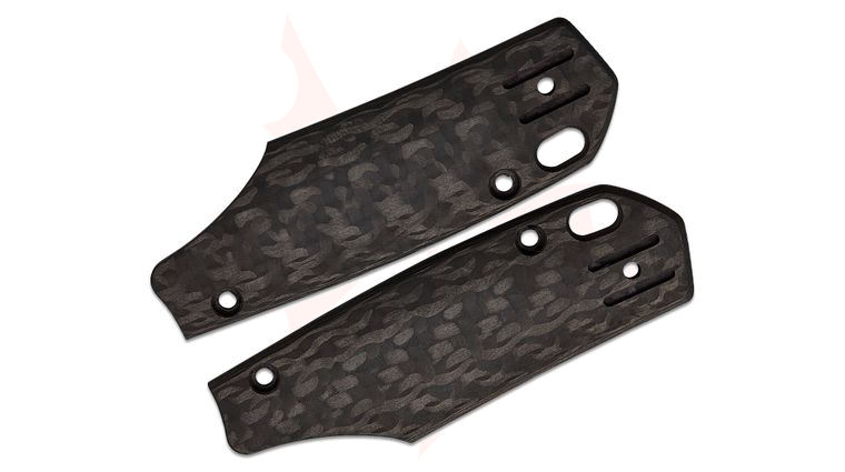 Vosteed Psyop 299 Replacement Handle Scales, Black Carbon Fiber, Knife Not Included