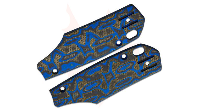 Vosteed Psyop 299 Replacement Handle Scales, Blue Ocean Micarta, Knife Not Included