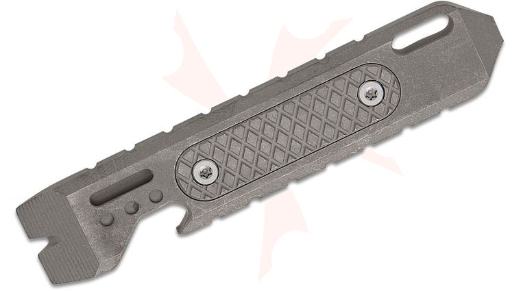 Vosteed Knives ReyLight Shark Bomb Pry Bar 2.0 - Stonewashed Titanium Mini Multi-Tool with Pocket Clip