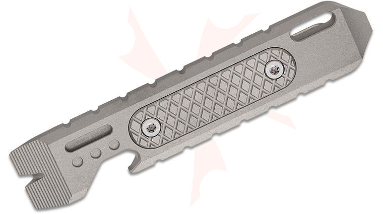 Vosteed Knives ReyLight Shark Bomb Pry Bar 2.0 - Bead Blasted Titanium Mini Multi-Tool with Pocket Clip