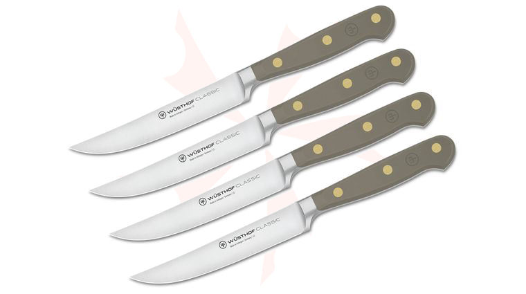 Wusthof Classic Colors 4 Piece Steak Knife Set,  inchVelvet Oyster inch Handles