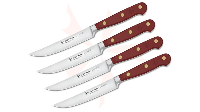 Wusthof Classic Colors 4 Piece Steak Knife Set,  inchTasty Sumac inch Handles