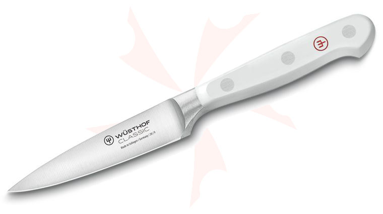 Wusthof Classic Colors 3.5 inch Paring Knife, White Handles