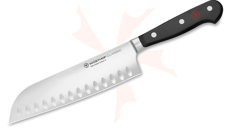 Wusthof Classic 7 inch Santoku Knife, Hollow Edge