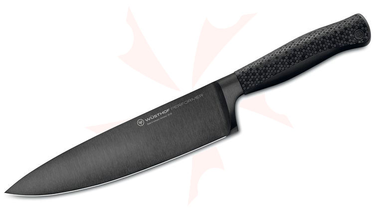 Wusthof Performer 8 inch Chef's Knife Black DLC Blade, Black Honeycomb Synthetic Handle