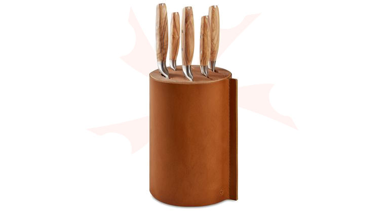 Wusthof Amici Villa 6-Piece Block Set, Olive Wood Handles