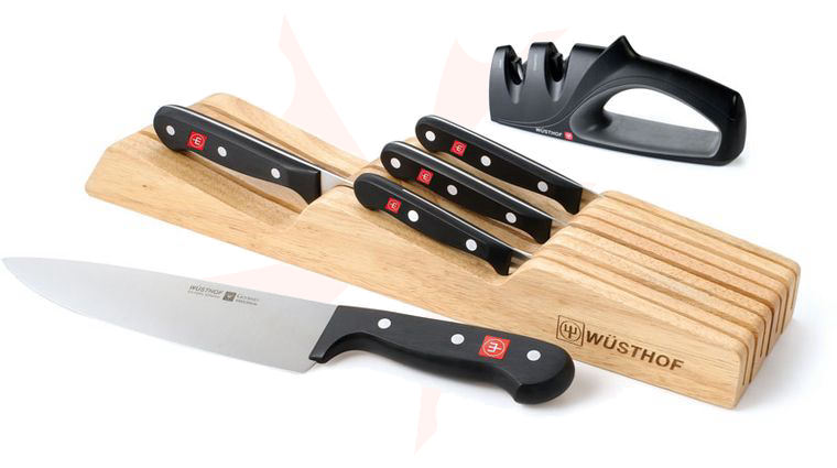 Wusthof Gourmet 6 Piece In-Drawer Set and Sharpener