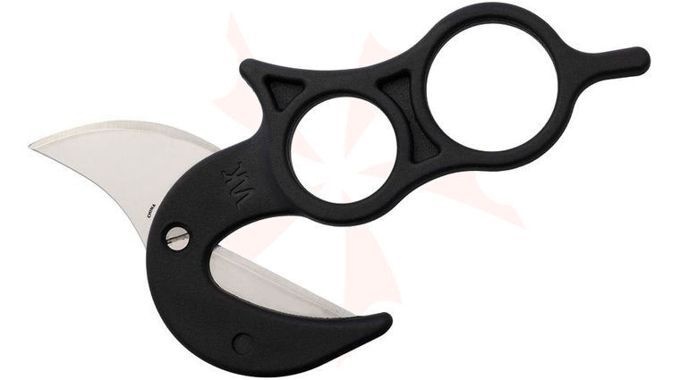 Wyoming Knife The Original Field Dressing Fixed Blade Knife, Black Polymer Handle, Nylon Sheath