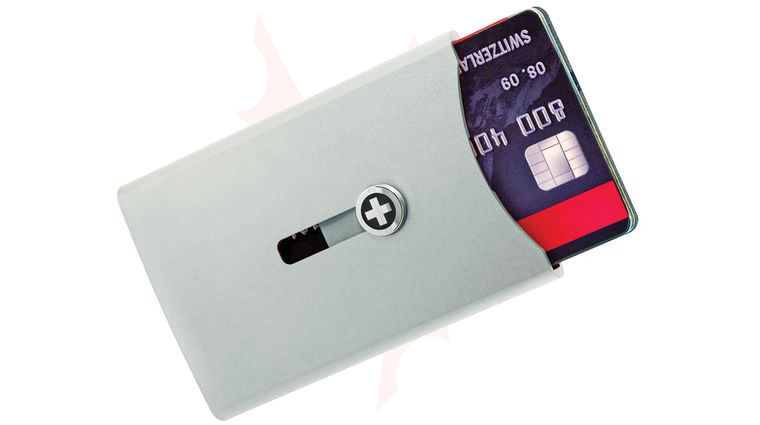 Wagner Super Slim Swiss Wallet with Money Clip, Silver Anodized Aluminum