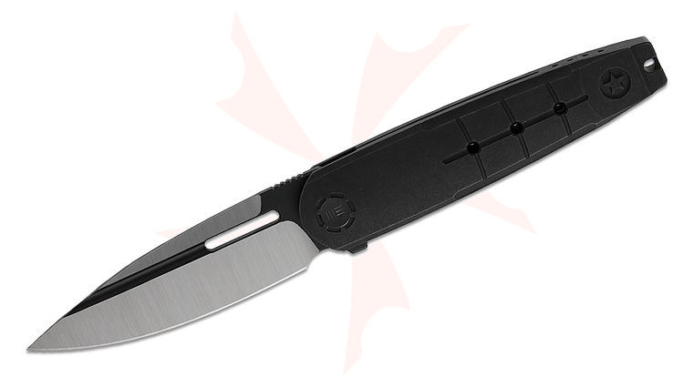 We Knife Company Limited Edition Hull Nested Liner Lock Flipper Knife 3.89 inch M390 Two-Tone Drop Point Blade, Black Machined Titanium Handles