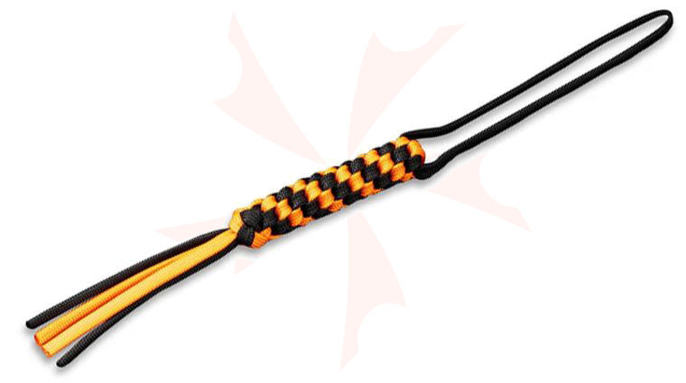 We Knife Company A-03C Orange/Black Paracord Lanyard