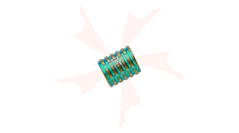 We Knife Company A-02C Blue Round Titanium Bead