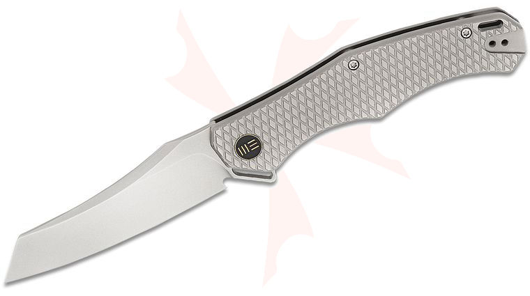 We Knife Company Kyle Lamb RekkeR Frame Lock Flipper Knife 3.61 inch CPM-20CV Polished Bead Blasted Reverse Tanto Blade, Polished Bead Blast Machined Titanium Handles