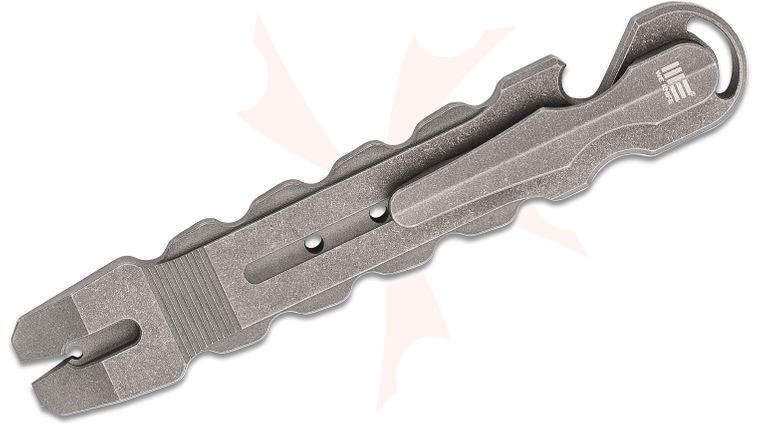 We Knife Company A-08B Gesila Titanium Mini Pry Bar Multi-Tool, Stonewashed