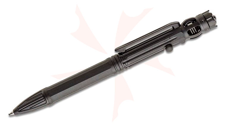 We Knife Company TP-07B Baculus Titanium Bolt-Action Pen, Black, Fidget Spinner Top