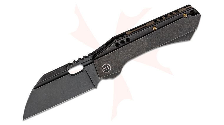 We Knife Company 19072-2 Seth and Teryl Todd Roxi 3 Front Flipper Knife 3.14 inch S35VN Black Stonewashed Blade, Black Stonewashed Titanium Handles