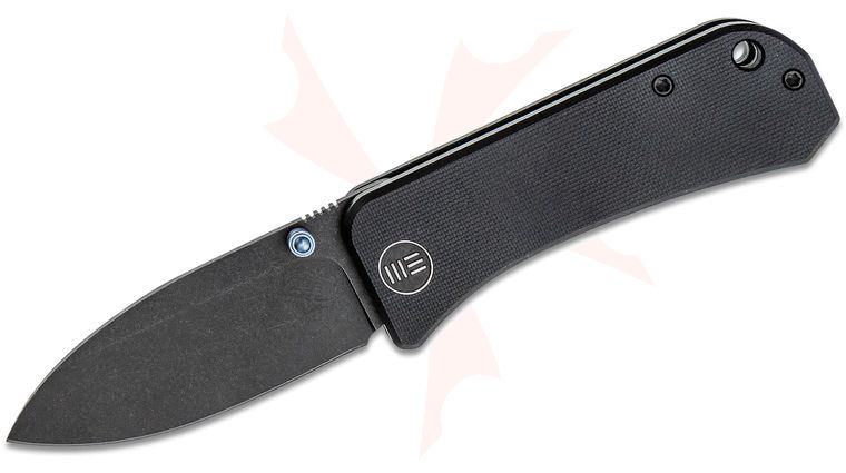 We Knife Company Ben Petersen Banter Folding Knife 2.9 inch S35VN Black Stonewashed Spear Point Blade, Black G10 Handles