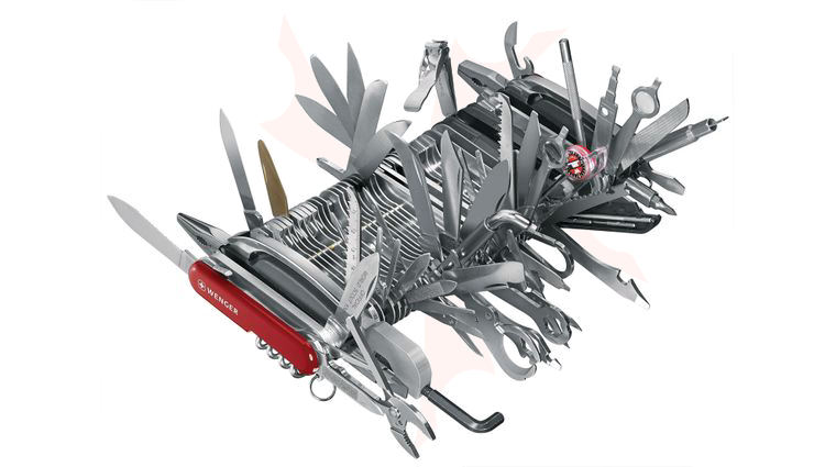 Wenger Swiss Army 16999 Giant Knife, 87 Implements / 141 Functions