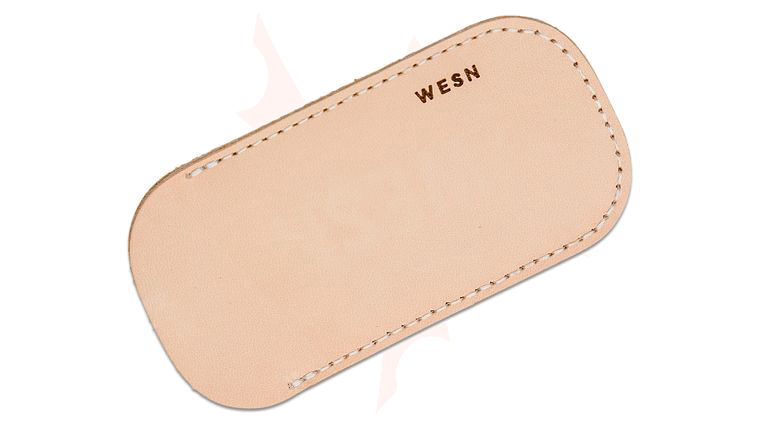 Wesn Goods Tan Leather Sheath for Allman Flipper Knives
