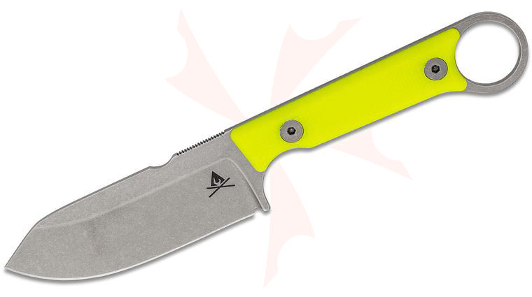 White River Knives Firecraft FC3.5 Pro Fixed Blade Knife 3.5 inch S35VN Stonewashed, Textured HI-VISE G10 Handles, Black Kydex Sheath