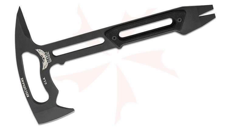 White River Knives Delia Tactical Rescuehawk 12.5 inch Overall, Black G10 Skeletonized Handle, Kydex Sheath