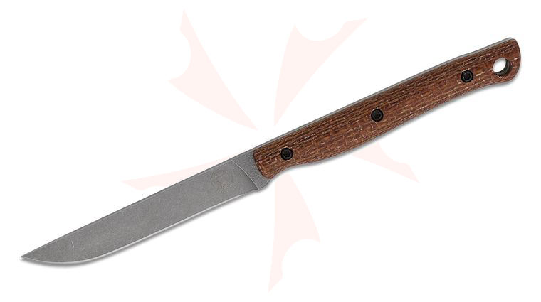 White River Knives Exodus 3 Fixed Blade Knife 3.15 inch MagnaCut Stonewashed Drop Point Blade, Natural Burlap Micarta Handles, Kydex Sheath
