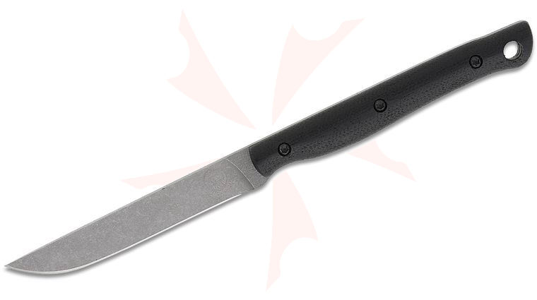 White River Knives Exodus 3 Fixed Blade Knife 3.15 inch MagnaCut Stonewashed Drop Point Blade, Black Canvas Micarta Handles, Kydex Sheath
