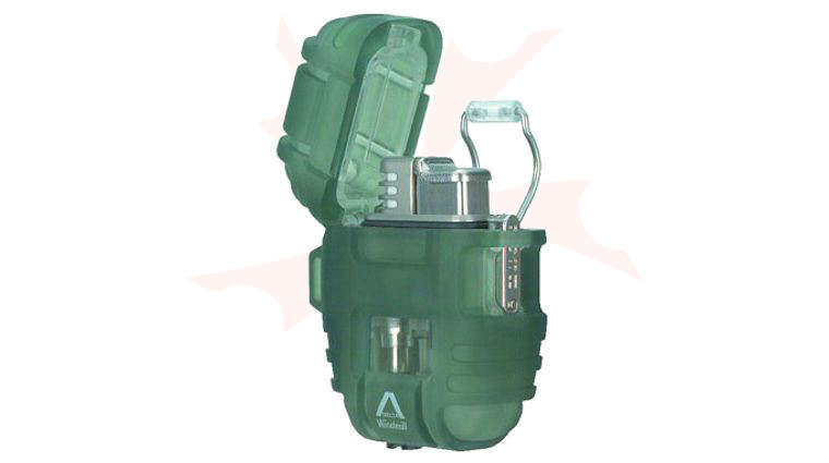 Windmill Delta (Smoke Green) Shockproof / Stormproof Butane Lighter