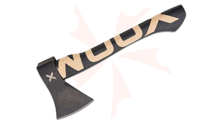 WOOX Volante Throwing Axe, 14 inch Overall, Black Appalachian Hickory Wood Handle with Wood Lettering