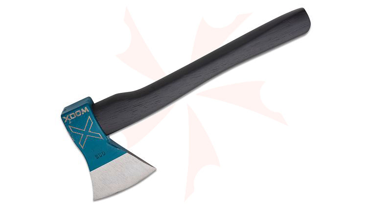 WOOX Blue Thunderbird Competition Throwing Axe, 14 inch Overall, Black Appalachian Hickory Wood Handle