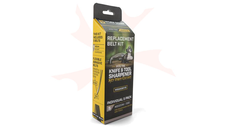 Work Sharp Gray X22 Medium 1000 Grit Replacement Belt Kit for WSKTS-KO Ken Onion Edition, 5 Pack