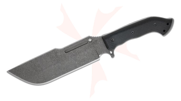 Work Tuff Gear Ares Gen 2-C Fixed Blade Knife 9.25 inch SK85 Hand Rubbed Apocalyptic Chopper Blade, Black Gator Grip G10 Handles, Kydex Sheath
