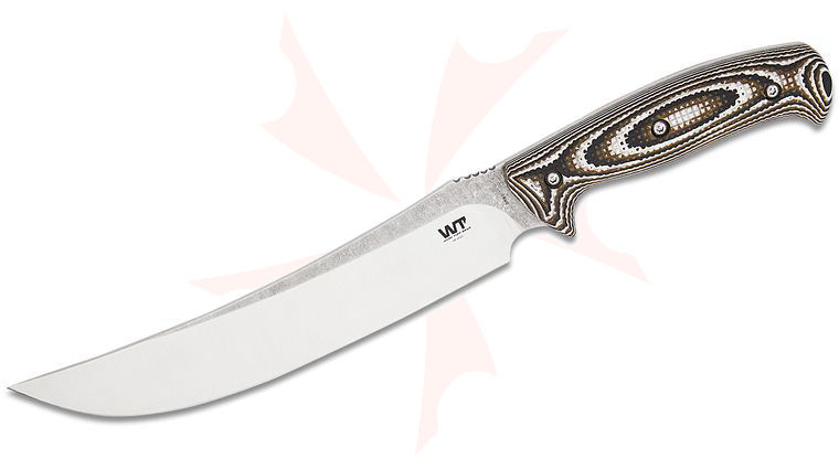 Work Tuff Gear Atayal Fixed Blade Knife 8.8 inch SK85 Satin Upswept Blade, Cobra Camo G10 Handles, Kydex Sheath