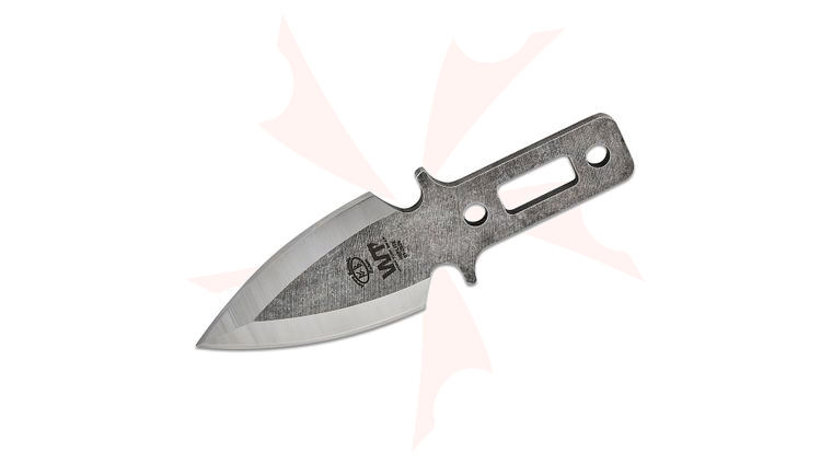Work Tuff Gear Hoplite Fixed Blade Knife 2.6 inch SK85 Natural Washed Double Edge Spear Point Blade, Skeletonized Handle, Kydex Sheath