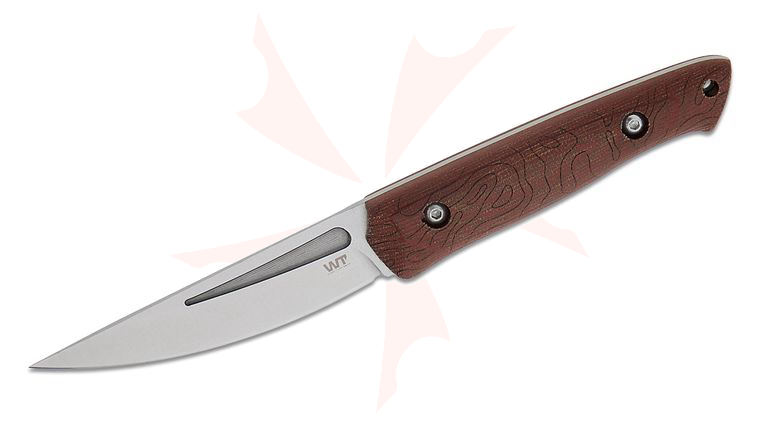Work Tuff Gear Ninjuko Gen 2 Fixed Blade Knife 4 inch AEB-L Stonewashed Puukko Blade, Natural Canvas Micarta Handles, Camo Kydex Sheath