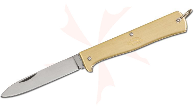 Otter Mercator Solingen K55 Brass Non-Locking Folding Knife German, Stainless Steel Blade
