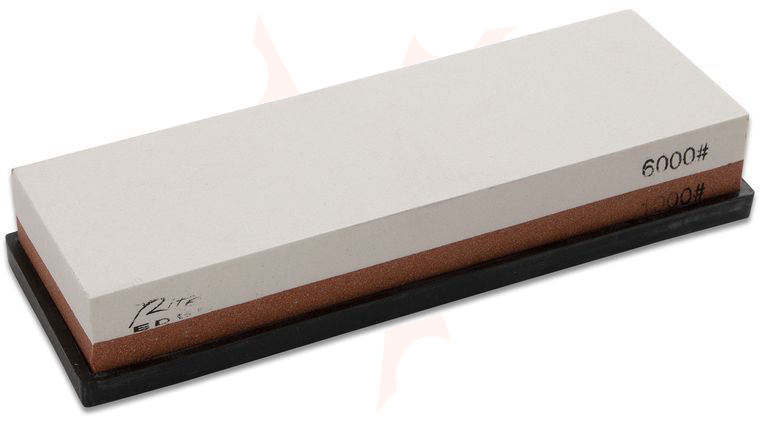 Rite Edge Two-Sided Corundum Sharpening Stone, 1000/6000 Grit, Gel Base