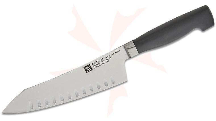 Zwilling J.A. Henckels TWIN Four Star 7 inch Santoku Knife, Hollow Edge