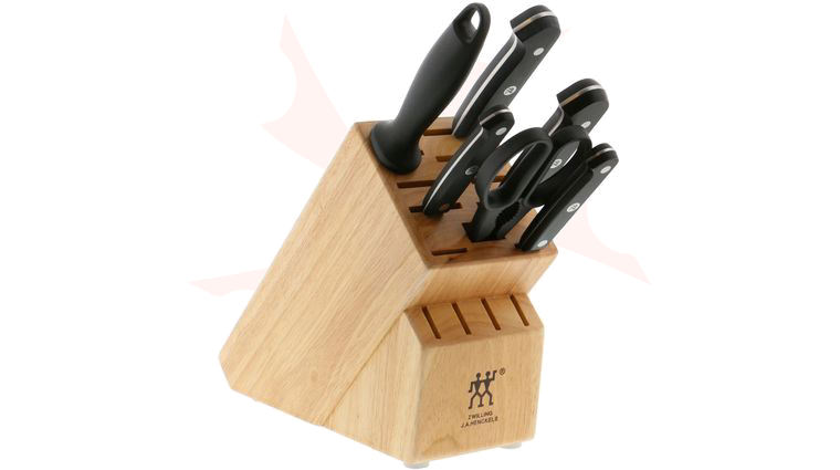 Zwilling J.A. Henckels Gourmet 7 Piece Block Set, Black POM Handles