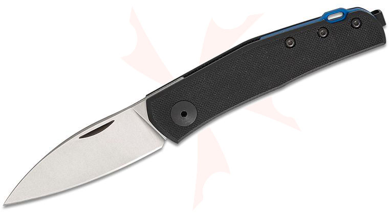 Zero Tolerance 0235G10 Jens Anso Slipjoint Folding Knife 2.6 inch CPM-20CV Stonewashed Spear Point Blade, Black G10 Handles