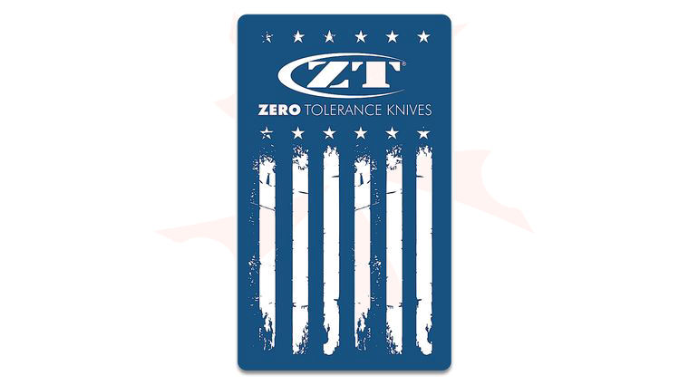 Zero Tolerance USA Flag Decal Sticker - Blue