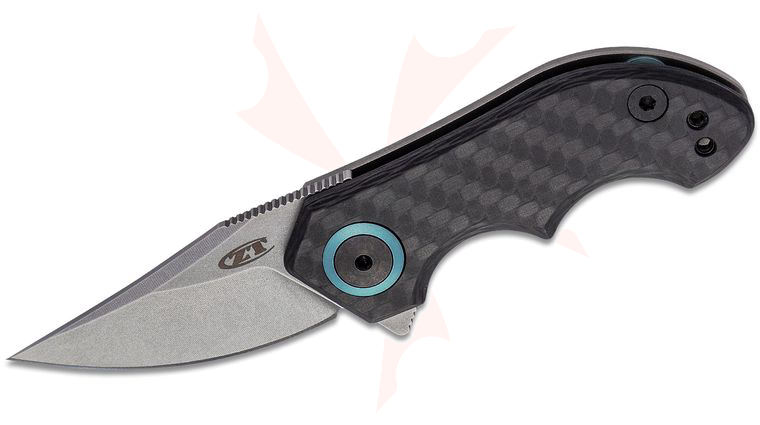 Zero Tolerance 0022 Tim Galyean Flipper Knife 1.8 inch CPM-20CV Stonewashed Blade, Carbon Fiber and Titanium Handles