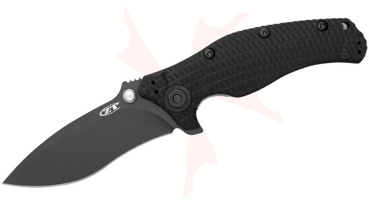 Zero Tolerance 0200 Flipper 4 inch Black Plain Blade, Black G10 Handles