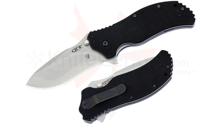Zero Tolerance Model 0350 Assisted 3-1/4 inch Composite ZDP-189 Plain Blade, Black G10 Handles, Limited Run