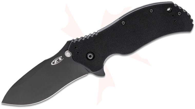 Zero Tolerance Model 0350 Assisted Flipper Knife 3.25 inch S30V Black Plain Blade, Black G10 Handles