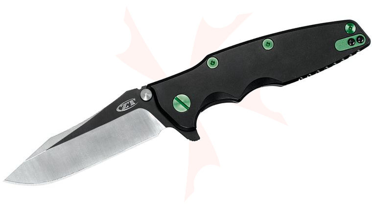 Zero Tolerance 0392BLKGRN Rick Hinderer Factory Custom Flipper 3.5