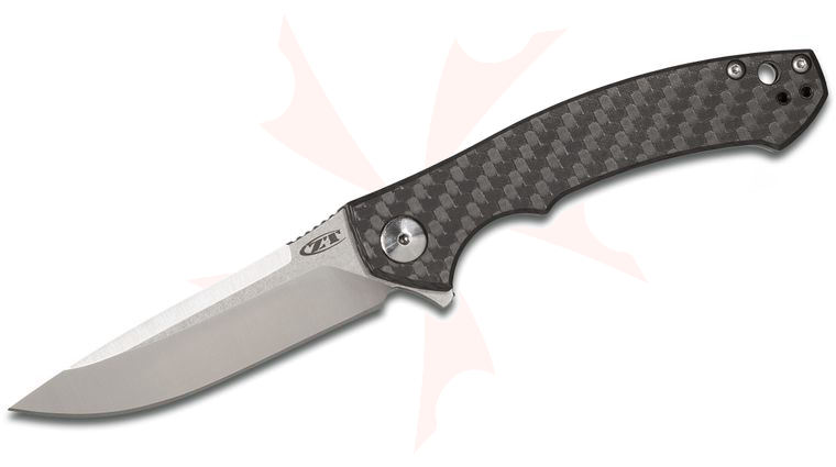 Zero Tolerance Dmitry Sinkevich 0450CFZDP Flipper 3.25 inch ZDP-189 Two-Tone Blade, Carbon Fiber and Titanium Handles